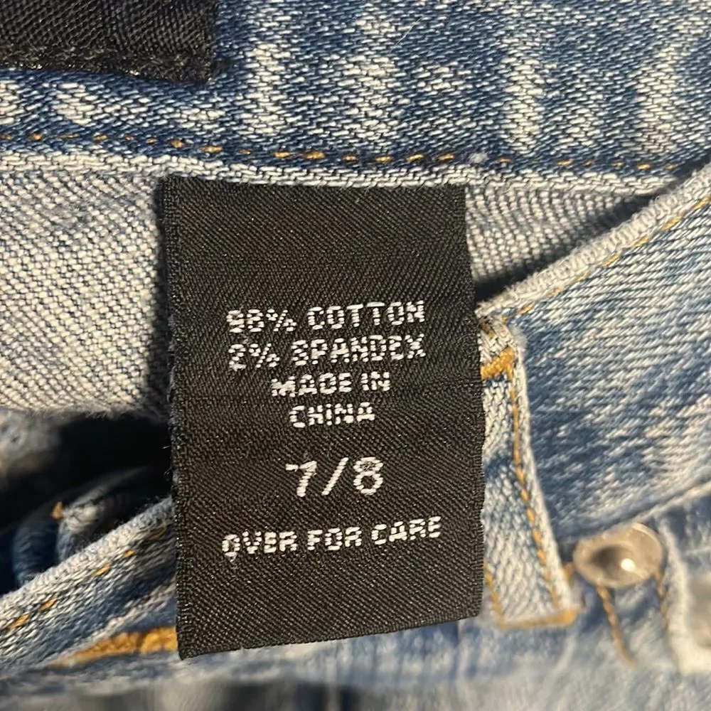Express Jeans Stretch Ladies Size 7/8, Blue Faded